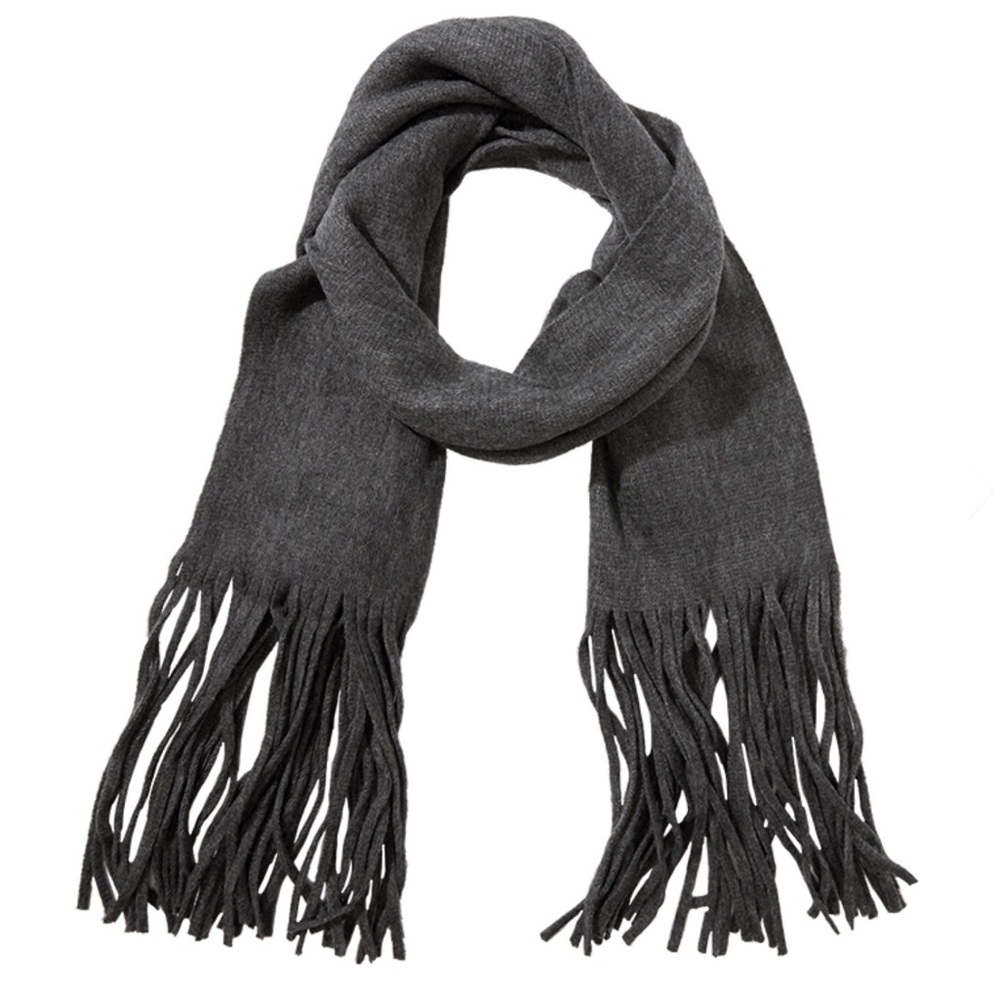 Lucky Brand Unisex Solid Gray Brushed Scarf